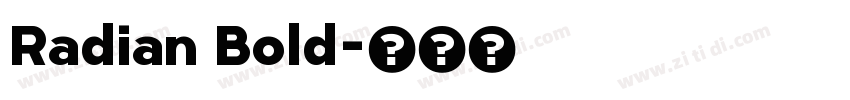 Radian Bold字体转换